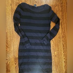 French connection soft striped sweater dress size 10
